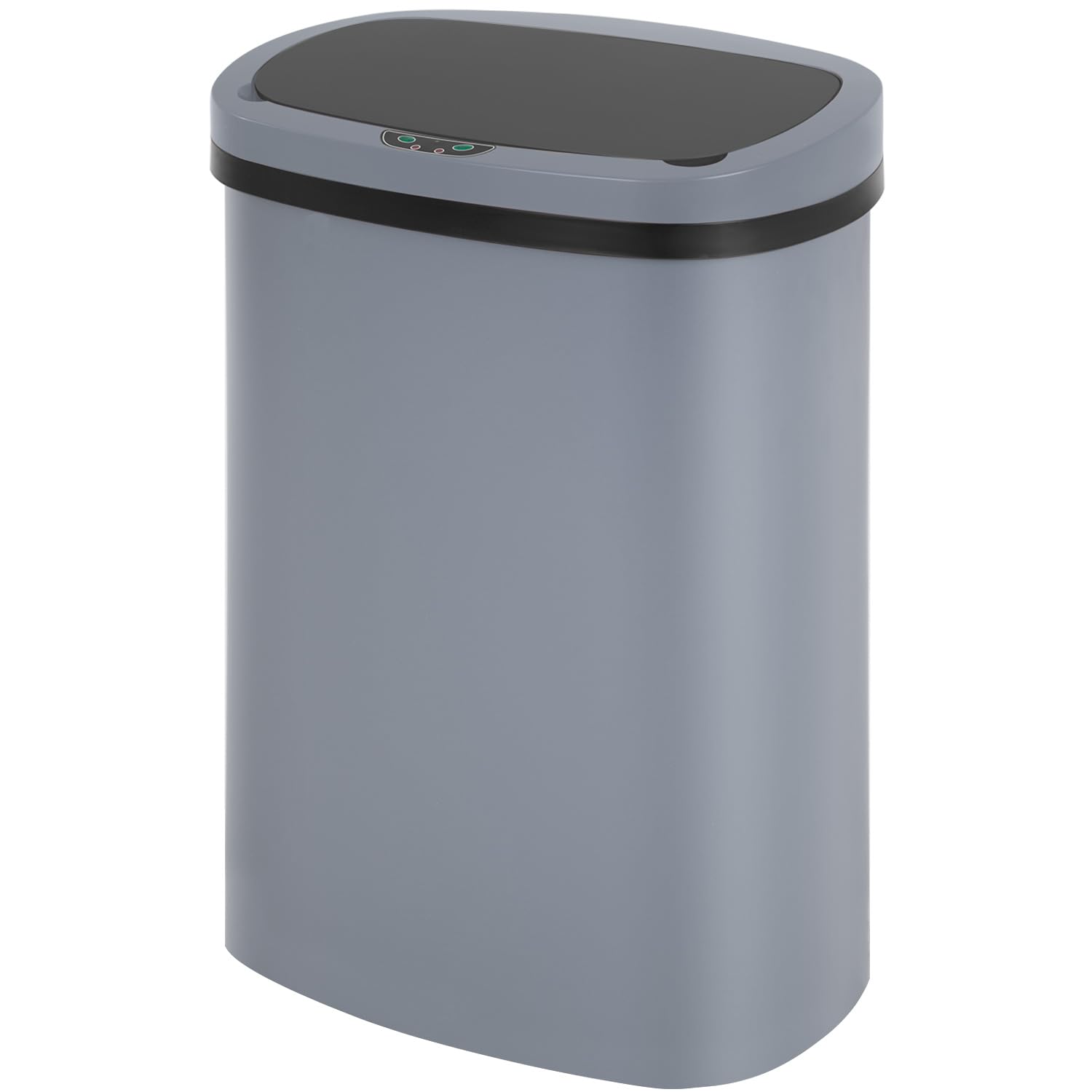 13 Gallon 50 Liter Garbage Can Kitchen Trash Can with Lid Automatic Sensor Touch Free Stainless Steel Waste Bin for Bathroom Bedroom Home Office,Black - PuriLite
