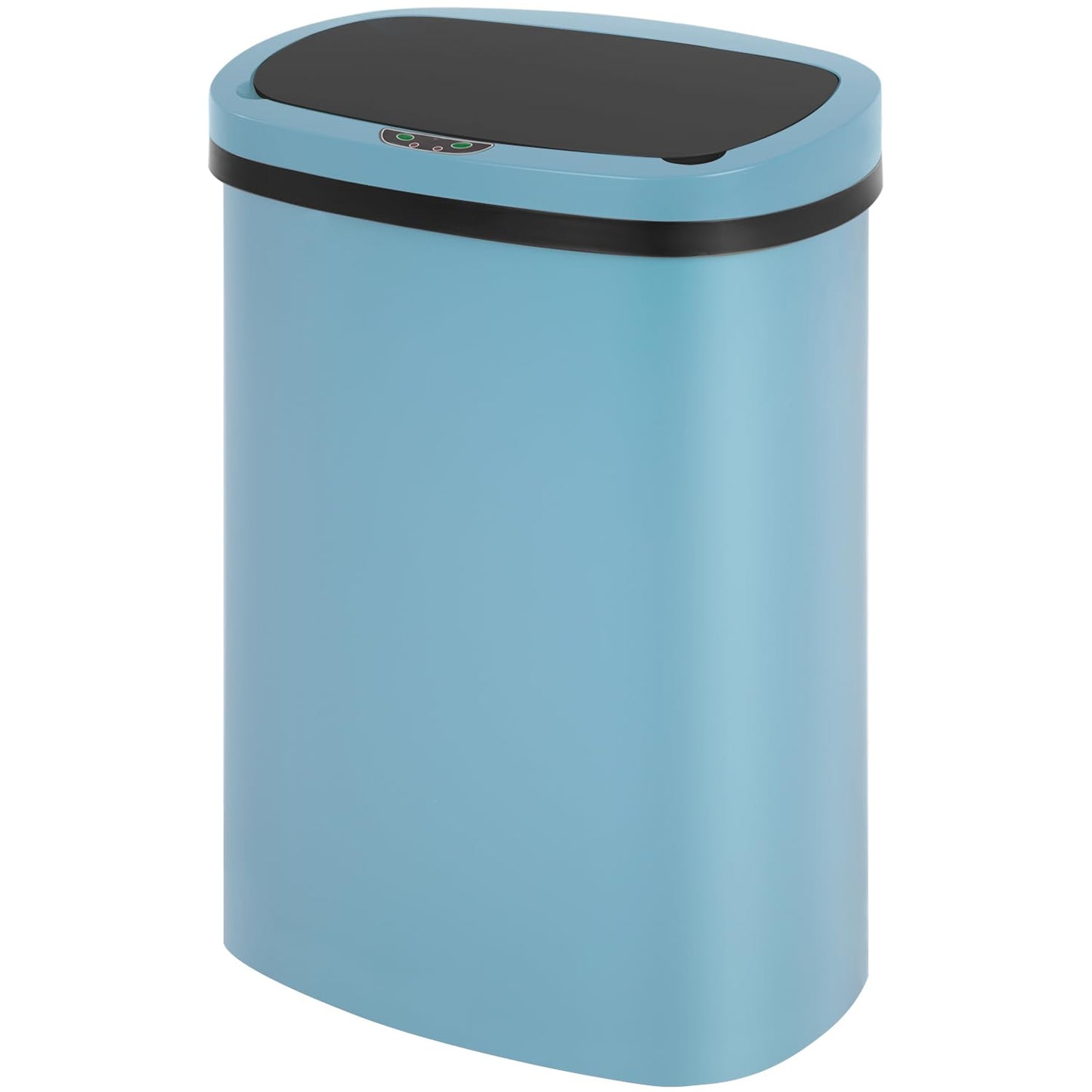 13 Gallon 50 Liter Garbage Can Kitchen Trash Can with Lid Automatic Sensor Touch Free Stainless Steel Waste Bin for Bathroom Bedroom Home Office,Black - PuriLite