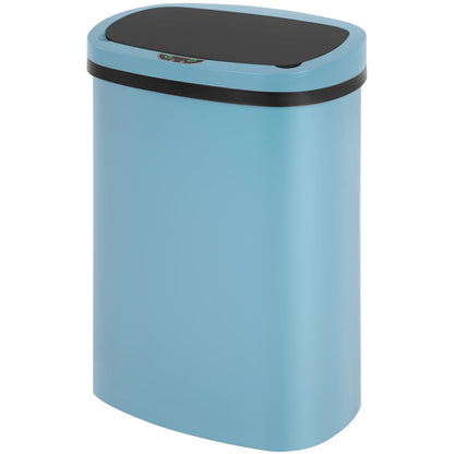 13 Gallon 50 Liter Garbage Can Kitchen Trash Can with Lid Automatic Sensor Touch Free Stainless Steel Waste Bin for Bathroom Bedroom Home Office,Black - PuriLite