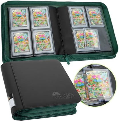 FunGuys Toploader Binder, Trading Card Binder Storage,128 4 Pocket Top Loader Pokemon Binder, Card Collection Yugioh Cards, MTG, TCG, Folders for Trading Cards - PuriLite