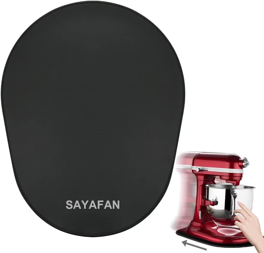 SAYAFAN Stand Mixer Slider Mat, Mixer Mover Sliding Mat for KitchenAid Professional 5/6/7/8 Qt Bowl-Lift Stand Mixer (for Bowl-Lift 5-8Qt, Black) - PuriLite