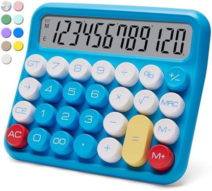 VEWINGL Mechanical Switch Calculator, 12 Digit Large LCD Display and Buttons, Great for Everyday Life and Basic Office Work, with Battery - PuriLite