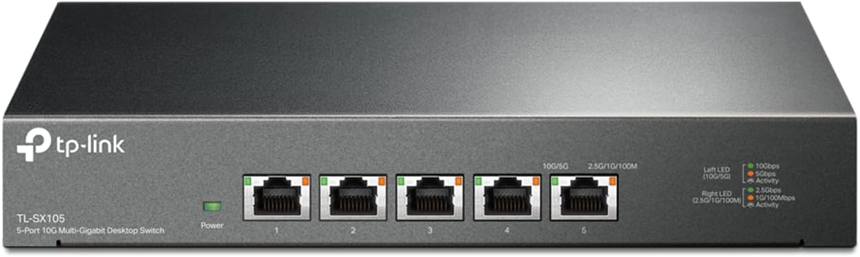 TP-Link TL-SX1008 | 8 Port 10G/Multi-Gig Unmanaged Ethernet Switch | Desktop/Rackmount | Plug & Play | Sturdy Metal Casing | Limited Lifetime Protection | Speed Auto-Negotiation - PuriLite