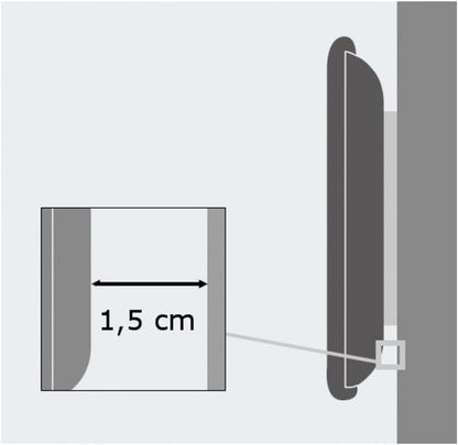 Techly Ultra Slim Fixed TV Wall Mount- 40-65in - PuriLite