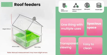 Pull-Out External Parrot Feeder, No Mess Pet Bird Feeders for Cage, Decorative Transparent Bird Bath Tub Easy to Fill, Birds Feeding & Watering Supplies for Parrots (2pcs White)