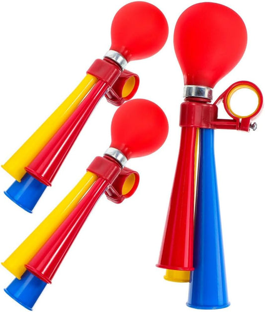 Toddmomy 3Pcs Bugle Horn Retro Clown Horn Kids Bike Horn Squeeze Clown Horn Loudspeaker Snail Air Horn Handlebar Accessories for Vehicles Bicycles Golf Cart - PuriLite