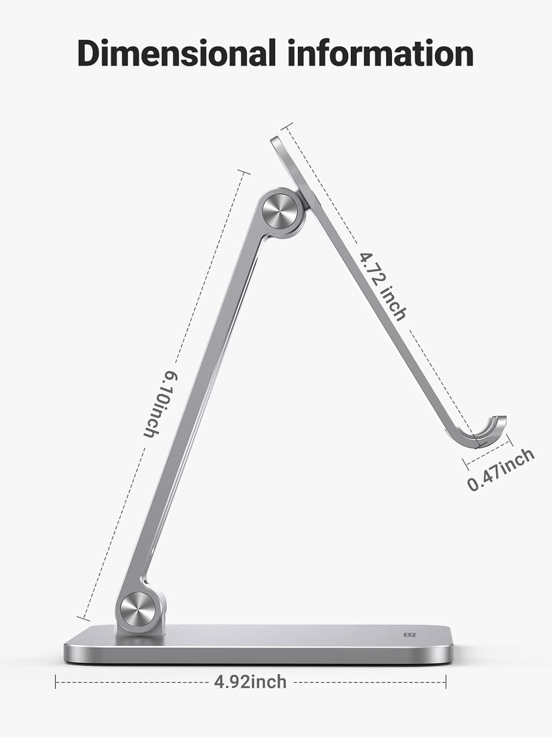 UGREEN Tablet Stand for Desk, Aluminum Stand for iPad Extended Height, Adjustable Foldable Portable Desktop Stand Holder for iPad Pro 12.9 11 9.7 10.5 iPad Air Mini Galaxy Surface iPhone 14 Pro, Grey - PuriLite