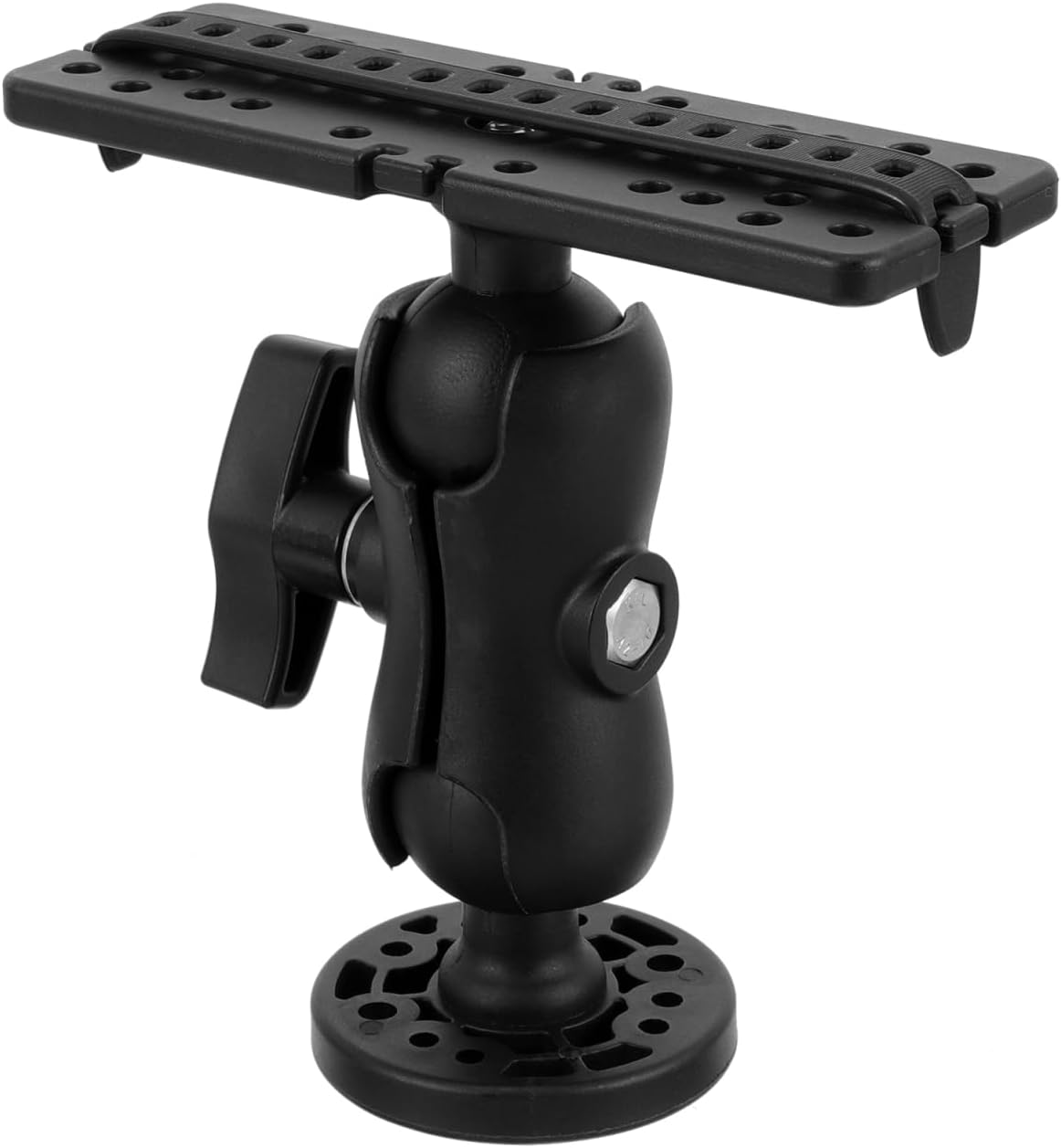 Multifunctional Fish Finder Rack Platform Adjustable Fish Finder Bracket for Kayak and Boat Navigation Easy Install Nylon and Silicone Holder - PuriLite