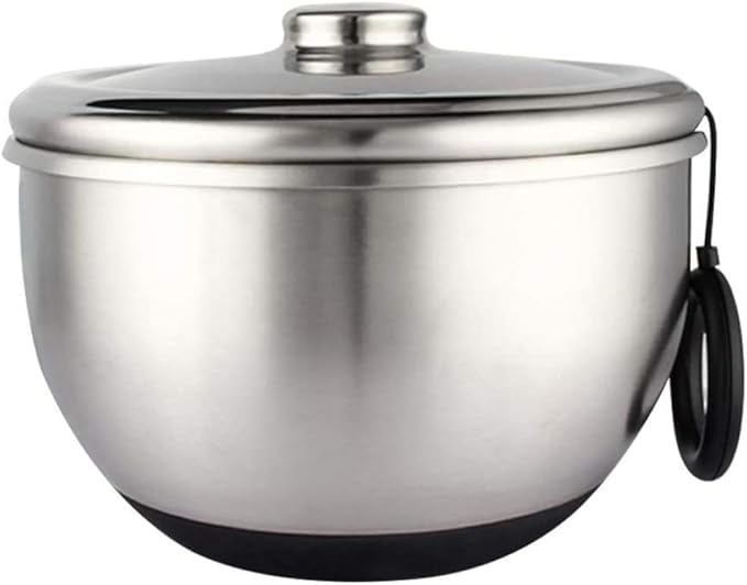 Salad Spinner Manual Large Capacity Fruit Vegetable Dryer, Ring Pull Type Multifunctional with Drain Sieve Quick Dry, Stainless Steel - PuriLite