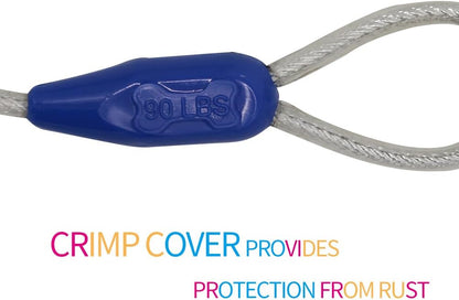 Petest 25ft Reflective Tie-Out Cable for Small Dogs Up to 35 Pounds - PuriLite