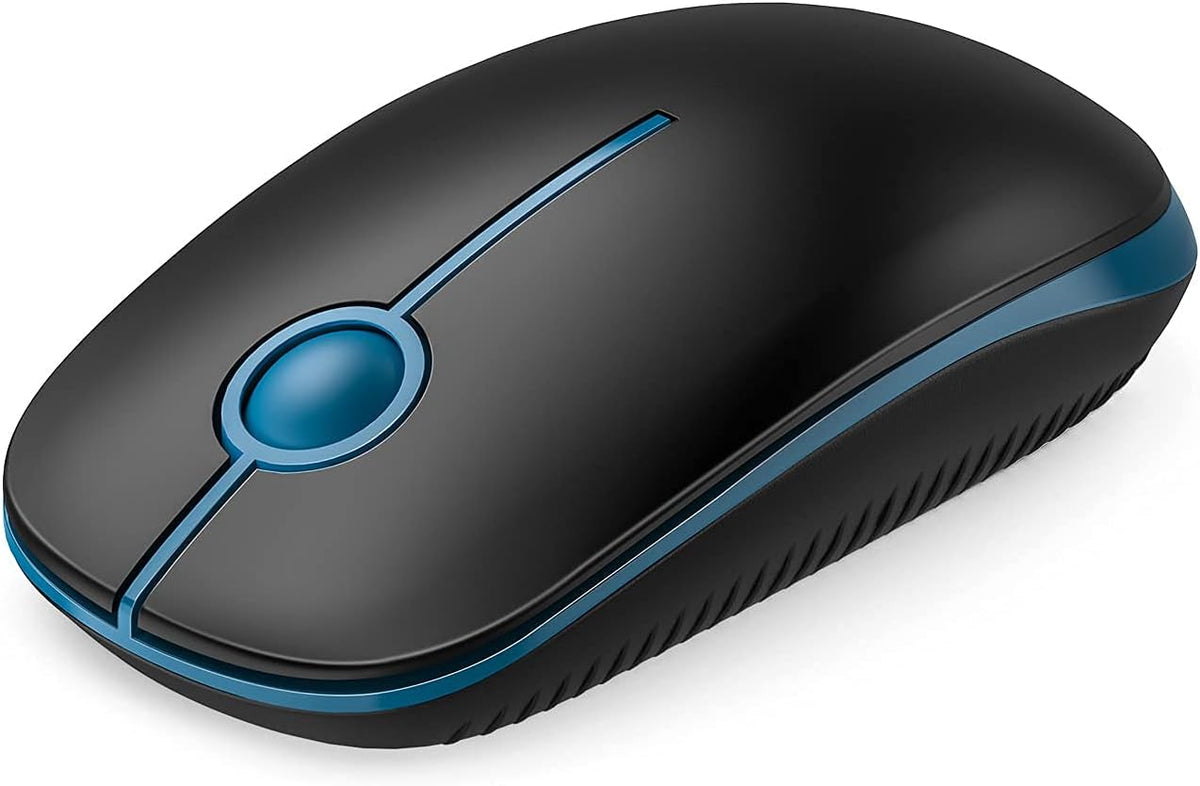 Wireless Mouse, Vssoplor 2.4G Slim Portable Computer Mice with Nano Receiver for Notebook, PC, Laptop, Computer (Black and Gray) - PuriLite