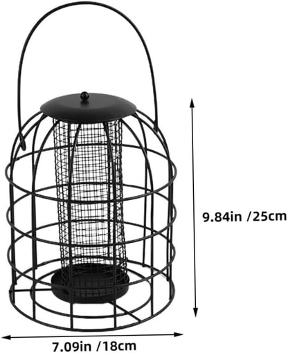 HEMOTON 2pcs Iron Cage Bird Feeder Hanging Mesh Grid Tube for Indoor Birds Pet Store Supplies