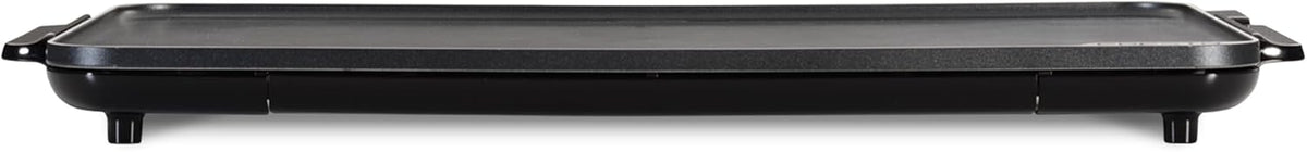 Presto 07072 22-Inch Extra Large Griddle, 22"x 13", Low Profile Design, Ceramic Nonstick, Black - PuriLite