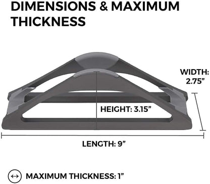 HumanCentric Vertical Laptop Stand for Desk – Automatic Adjustable Upright Laptop Dock, Space Gray Aluminum Holder - PuriLite
