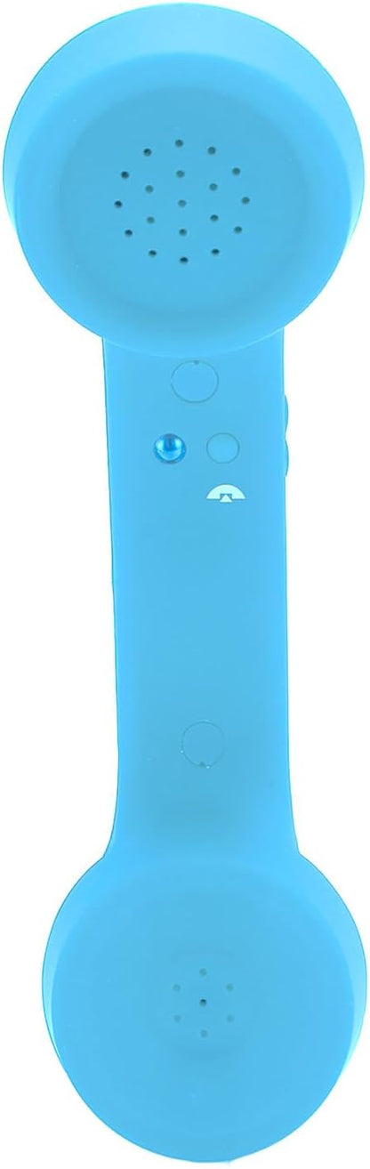 Qiilu Retro Telephone Handset for Mobile Phones - Rechargeable Radiation Proof Handset Receiver with USB Charging (Red) - PuriLite