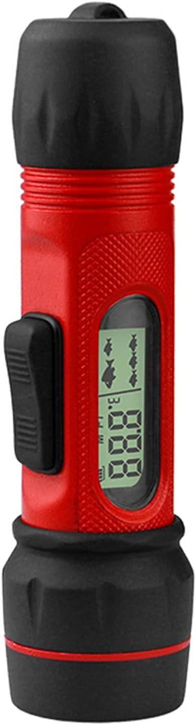 Portable Fish Finder,HUIOP Sonar Ice Fishing Fishfinder with LED Underwater Light Handheld Fishfinder with 0.8-90m Detection Depth - PuriLite