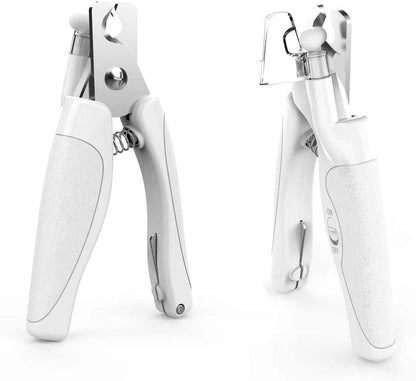 Pet Nail Clipper with LED Light for Dogs & Cats, Rechargeable Nails & Claws Trimmer Grooming, Safe Professional Trimming Tool with Nail Trapper & Free Nail File, Quick-Sensor Razor Sharp Blades - PuriLite