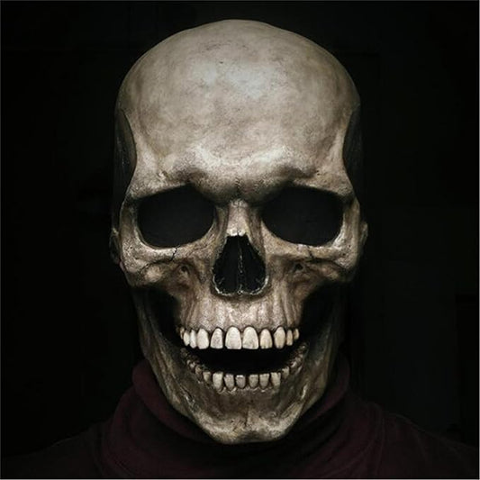 Scary Skeleton Grim Reaper Mask,Halloween Creepy Adult Skull Face Mask