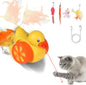 Interactive Cat Toys for Indoor Cats, Automatic Moving Cat Toy with Laser, Rechargeable Random Movement Duck Cat Toy for Bored Cats/Kittens/Dogs, with 4 Replaceable Tails (Worm, Feather, Fish) - PuriLite