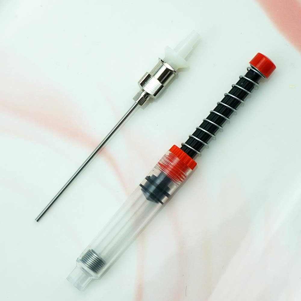 Asvine 5 Pack Fountain Pen Ink Syringe Filler, Spring Converter with Removable Blunt Needle Tip - PuriLite