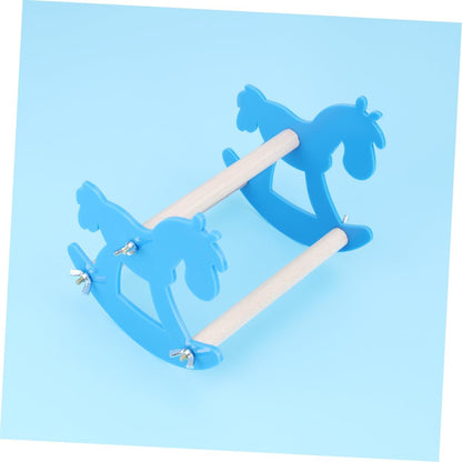 FOMIYES 3pcs Parrot Swing Cradle Chew Toy Wooden Seesaw Acrylic Bird Toys Pet Supplies for Parrot Playtime Random Color