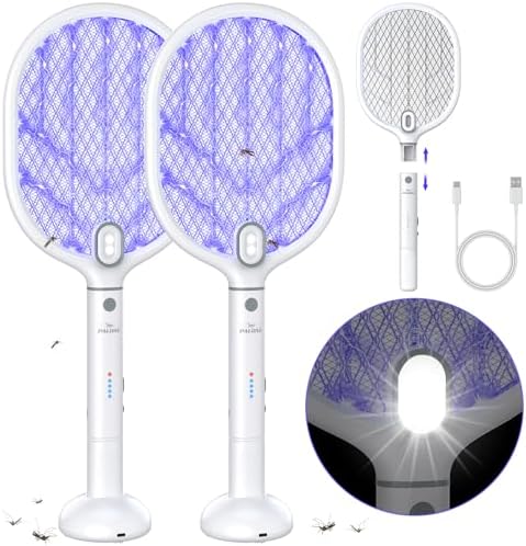 PALONE Bug Zapper Racket ,Fly Swatter with Light, Detachable Dual Modes Fly Zapper for Indoor Outdoor (1 Pack) - PuriLite