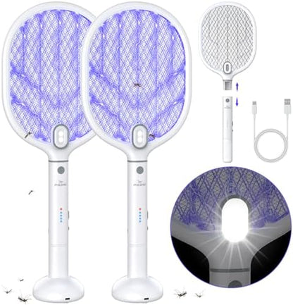 PALONE Bug Zapper Racket ,Fly Swatter with Light, Detachable Dual Modes Fly Zapper for Indoor Outdoor (1 Pack) - PuriLite