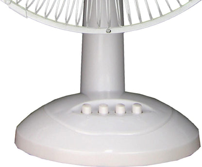 Tooltech 12 Inch Oscillating Desk Fan - 3 Speed Settings, Whisper-Quiet Operation, Adjustable Airflow, Lightweight, Tabletop Fan - PuriLite