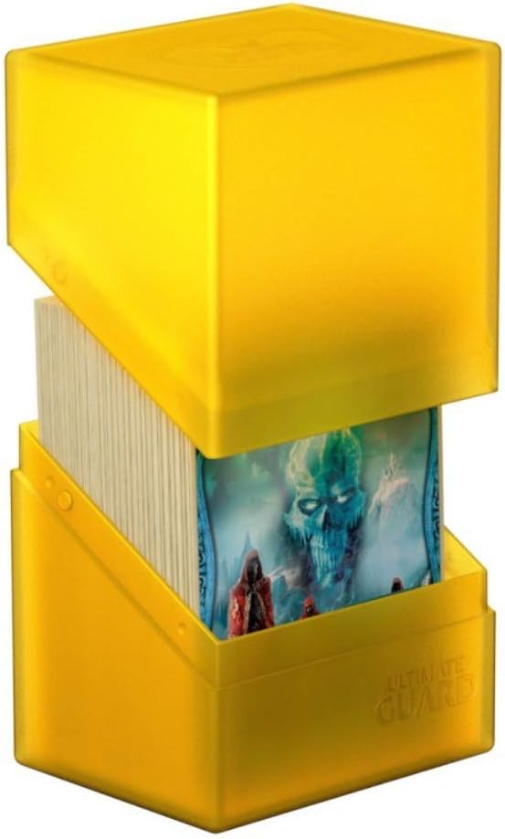 Ultimate Guard Boulder 100+ Classic, Deck Case for 100 Double-Sleeved TCG Cards, Onyx, Secure & Durable Storage for Trading Card Games, Soft-Touch Finish - PuriLite