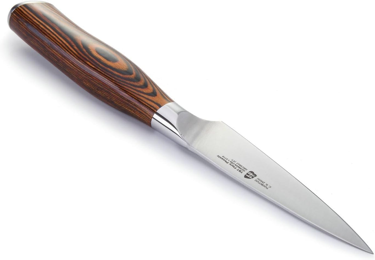TUO Boning Knife - Razor Sharp Fillet Knife - High Carbon German Stainless Steel Kitchen Cutlery - Pakkawood Handle - Luxurious Gift Box Included - 7 inch - Fiery Phoenix Series - PuriLite