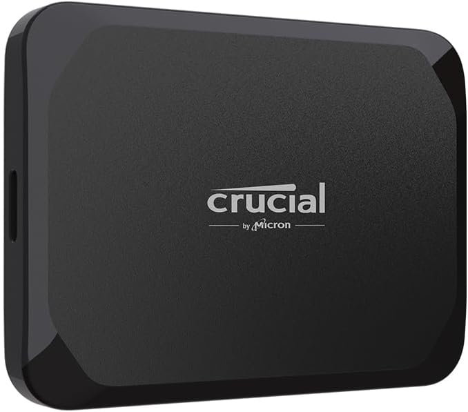 Crucial X9 4TB Portable SSD, Up to 1050MB/s, USB 3.2 USB-C, External Solid State Drive, Compatible with Windows, Mac, & Android, Reliable Storage for Games, Files, & Backups, Black - CT4000X9SSD902 - PuriLite