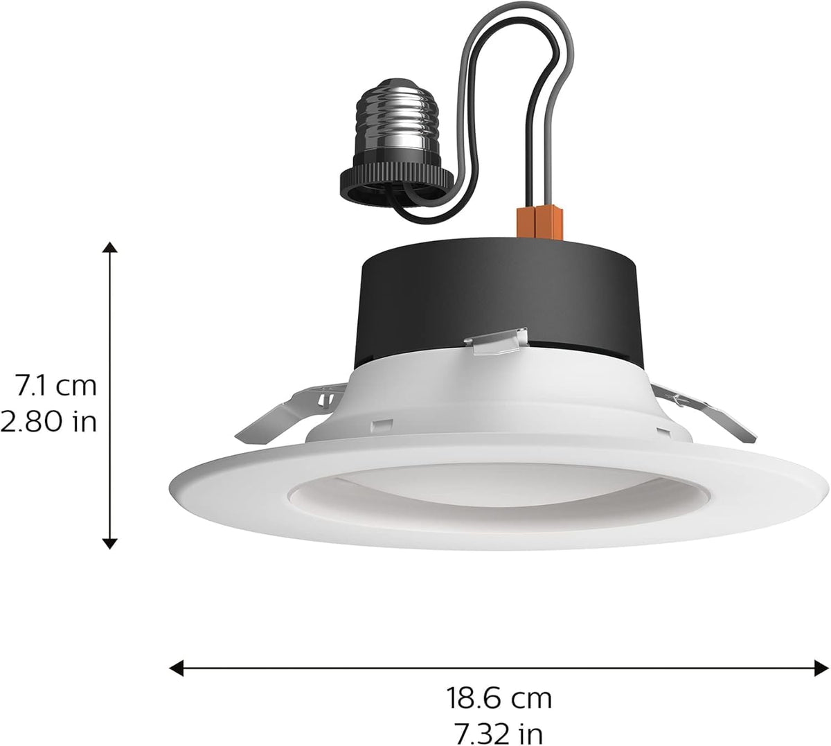 Philips Hue White & Color Ambiance 4" Smart LED Retrofit Can Downlight, Color Changing, Bluetooth & Zigbee Compatible (Hue Hub Optional), Smart Ceiling Lighting - PuriLite