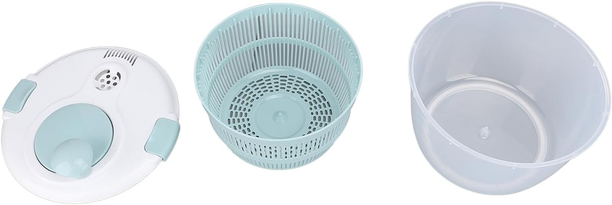 Salad Spinner Vegetable Dryer Lettuce Spinner 5L Large Capacity Fruit Washing Bowl with Strainer Manual Water Drainage Multi Purpose Kitchen Tool - PuriLite