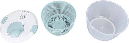 Salad Spinner Vegetable Dryer Lettuce Spinner 5L Large Capacity Fruit Washing Bowl with Strainer Manual Water Drainage Multi Purpose Kitchen Tool - PuriLite