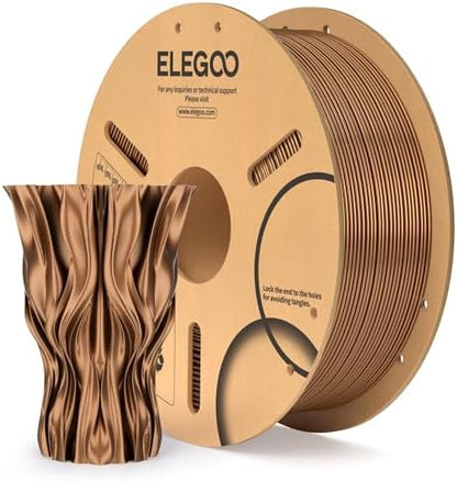 ELEGOO PLA Filament 1.75mm Black 1KG,3D Printer Filament Dimensional Accuracy +/- 0.02mm,1kg Cardboard Spool(2.2lbs) 3D Printing Filament Fits for Most FDM 3D Printers - PuriLite
