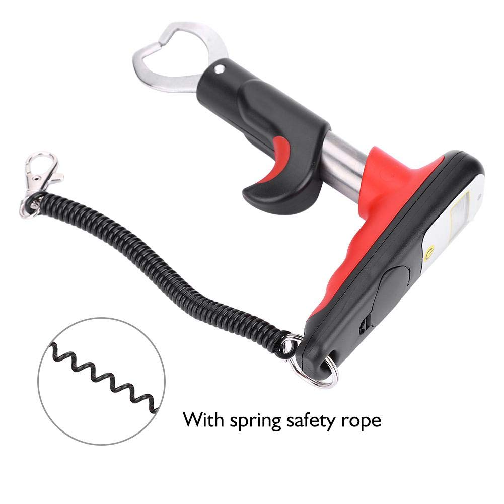 Stainless Steel Fish Lip Grabber with Digital Weighing Scale Fishing Men Fishing Accessory - PuriLite