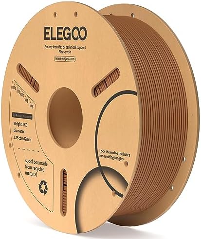 ELEGOO PLA Filament 1.75mm Black 1KG,3D Printer Filament Dimensional Accuracy +/- 0.02mm,1kg Cardboard Spool(2.2lbs) 3D Printing Filament Fits for Most FDM 3D Printers - PuriLite