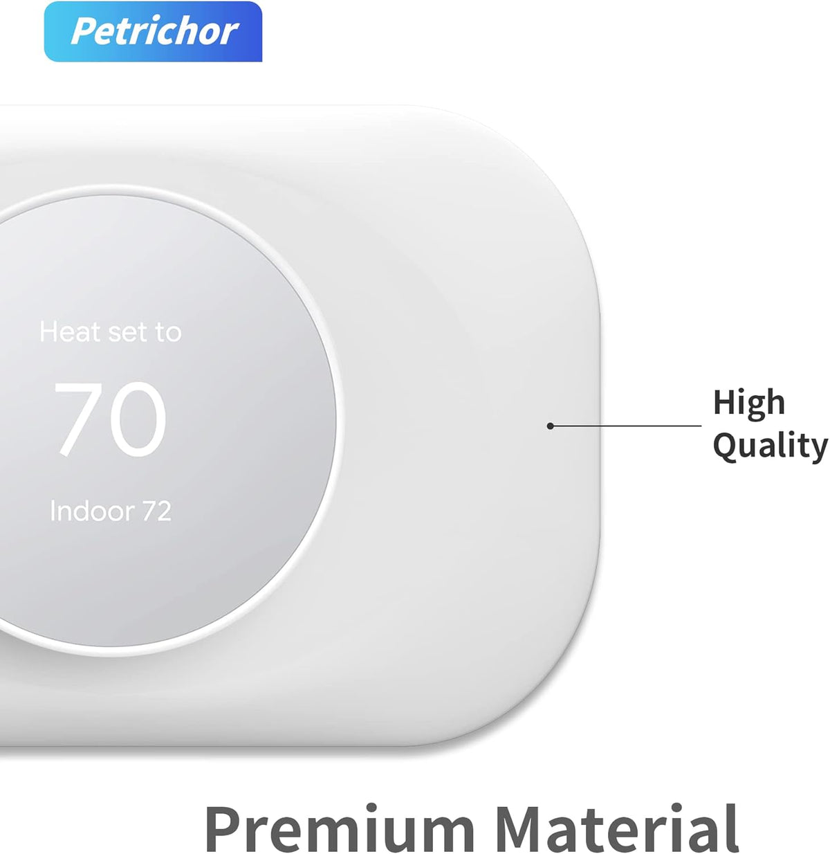 Petrichor Nest Thermostat Wall Plate - Compatible with Google Nest Thermostat 2020 - Nest Thermostat Trim Kit, Nest Thermostat Wall Plate Cover Accessory Easy Installation - Snow - PuriLite