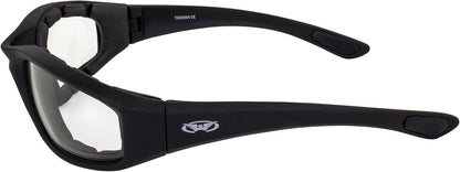Global Vision Eyewear Kickback Sunglasses with Ethylene Vinyl Acetate Foam, Clear Lens - PuriLite