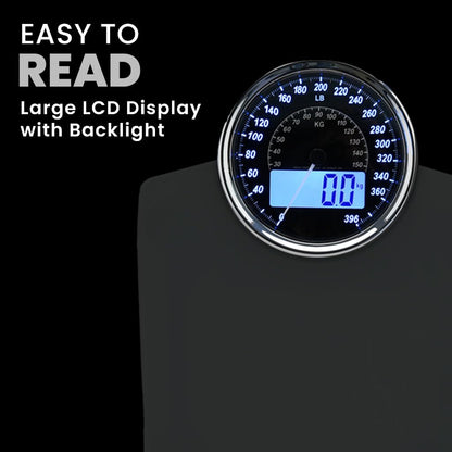 EILISON Highly Advance 2-in-1 Digital & Analog Weighing Scale for Body Weight-400lbs, 4 High Precison GX Sensor Accurate, Thick Tempered Glass, Extra Large Display (White) - PuriLite