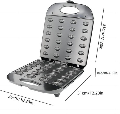 Mini Maker Waffle Maker 5“ Non-Stick Waffler Iron Stuffler Stuffed Wafflera Adjustable Browning Control, Heart, Azure - PuriLite