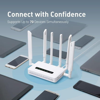 GL.iNet GL-X3000 (Spitz AX) | 5G Router | 5G NR AX3000 Cellular Gateway Router, Wi-Fi 6, Hotspot, Detachable Antennas, Dual-SIM, RV, T-Mobile & AT&T IoT Device Certified - PuriLite