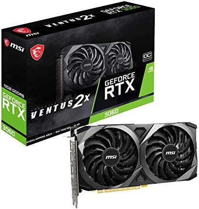 MSI GeForce RTX 3060 Ventus 2X 12G OC, Gaming Graphics Card - RTX 3060 - PuriLite