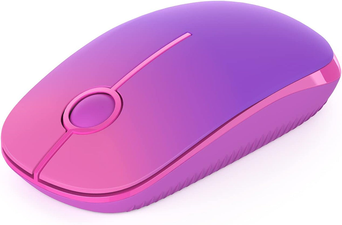 Wireless Mouse, Vssoplor 2.4G Slim Portable Computer Mice with Nano Receiver for Notebook, PC, Laptop, Computer (Black and Gray) - PuriLite