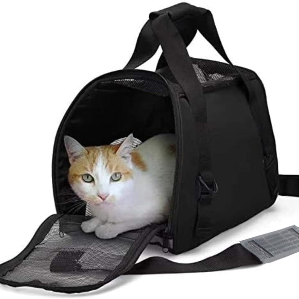 Dotala Cat Carrier,Collapsible Soft-Sided Pet Travel Carrier,Airline Approved Small Dog Cat Carrier for Small Puppy and Cats (Blue) - PuriLite