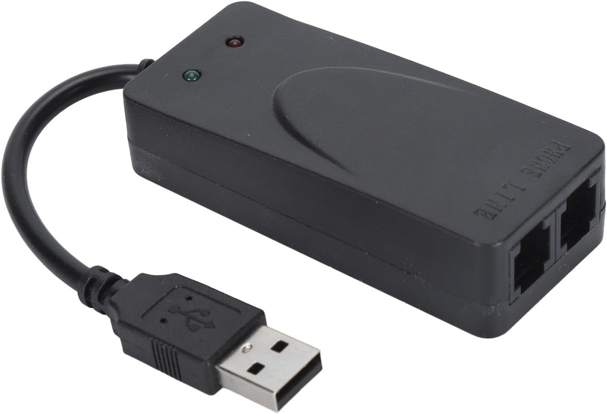 USB 56K External Dial Up Fax Data Modem with RJ11 Cable for 98/2000/xp Vista, for 11/10/8/7, 32/64bit, for Linux Operating System - PuriLite