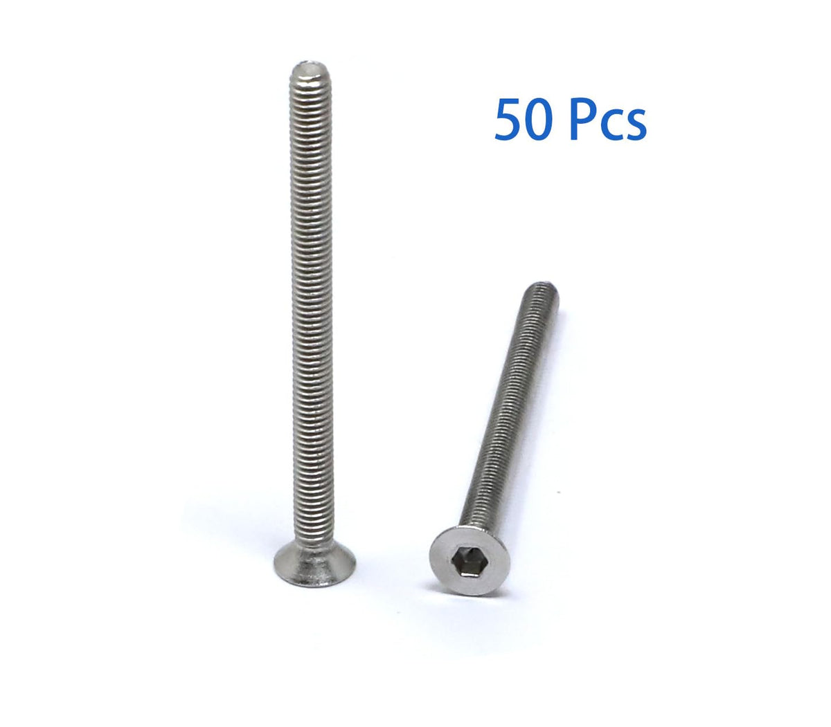 iexcell 5 Pcs M8 x 80mm Thread Pitch 1.25 mm Stainless Steel 304 Hex Socket Flat Head Cap Screws Bolts Kit - PuriLite