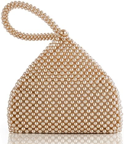 BABEYOND Women's Rhinestone Clutch Evening Bags Sparkly Glitter Triangle Purse for 1920s Party Prom Wedding - PuriLite