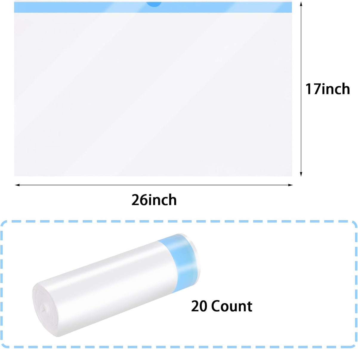 Yymobt Cat Litter Box Liners Waste Bags for Self-Cleaning Drawstring Waterproof Easy Cleanup Automatic Litter 20 Count - PuriLite