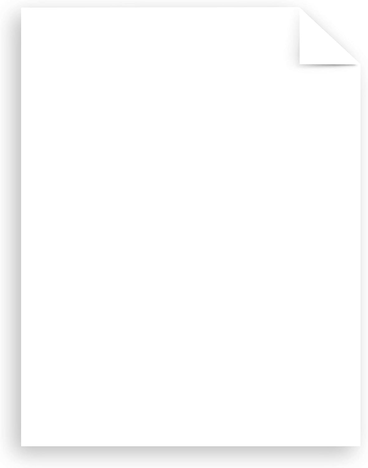 Neenah Coverstock, Bright White, 325 Sheets, 65 lb/176 gsm, 96 Brightness, 8.5" x 11" - MORE SHEETS! (91632), Ream - PuriLite